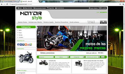 Tienda virtual de Motocicletas